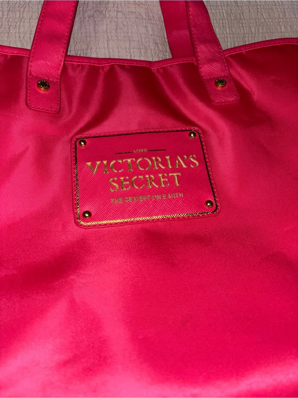 Victoria's Secret Bright Pink Laptop Tote